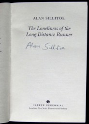 The Loneliness of the Long Distance Runner book signed by Alan Sillitoe
